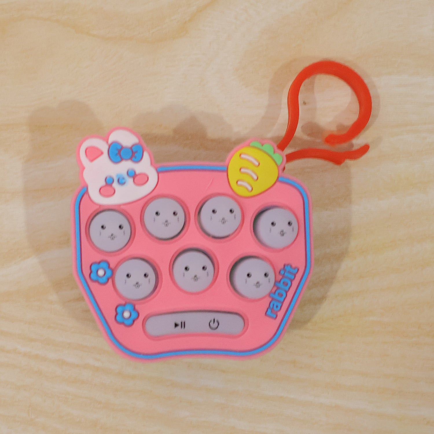 Cute Cartoon Music Push Button Toy Keychain With Sound (1 Pc Mix Design)